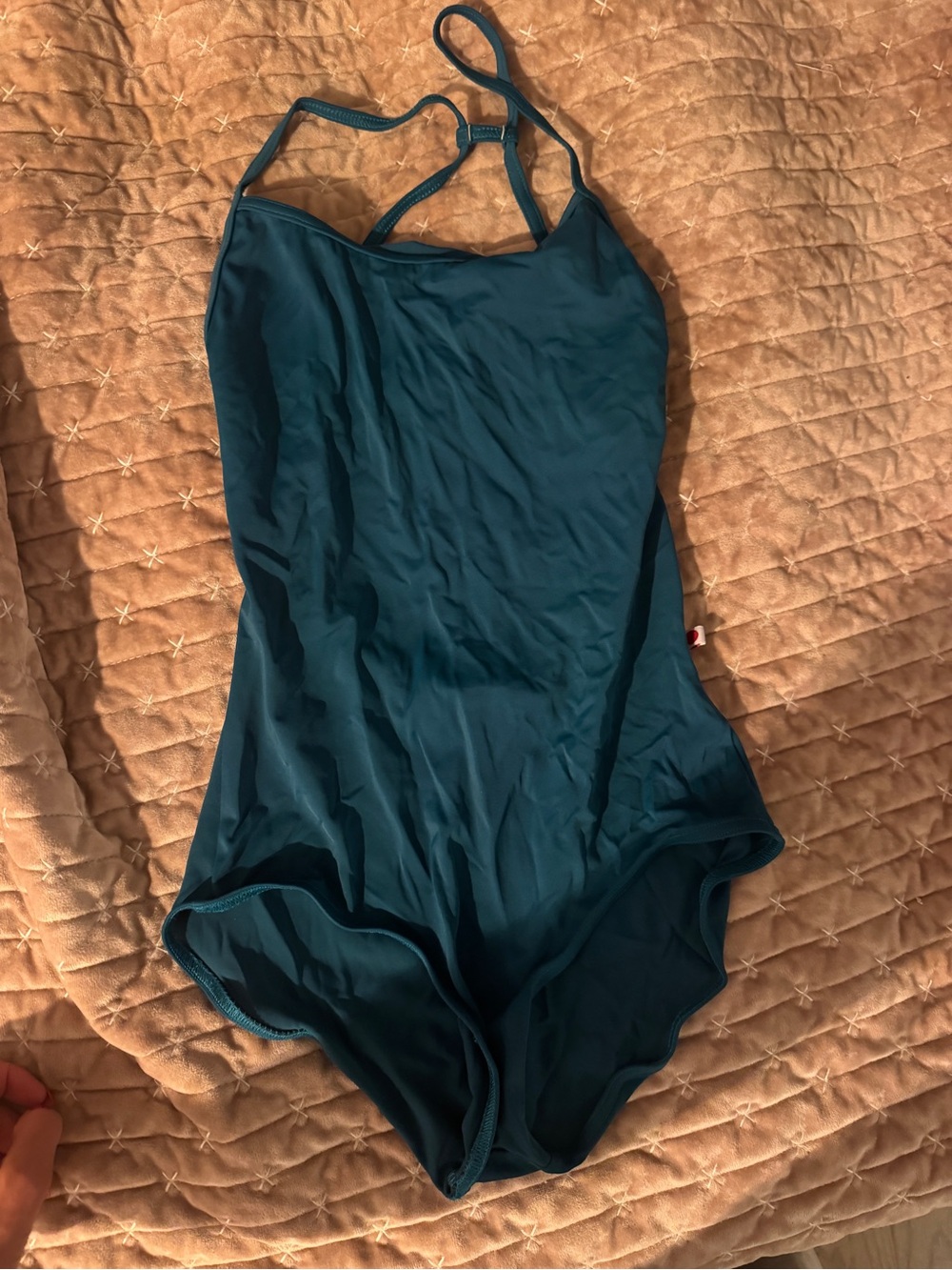 Teal yumiko leotard
